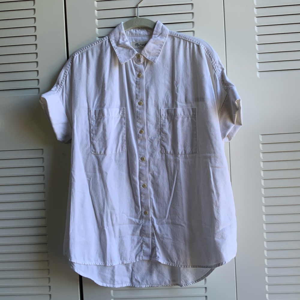 Madewell white courier shirt